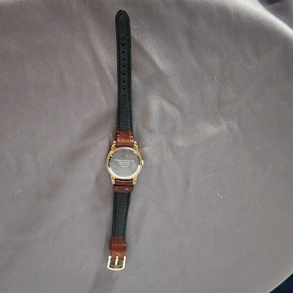 Disney Japan Mvmt Water Resistant SS Back Minnie Mouse 2-Tone Leather Band Watch - Picture 9 of 16